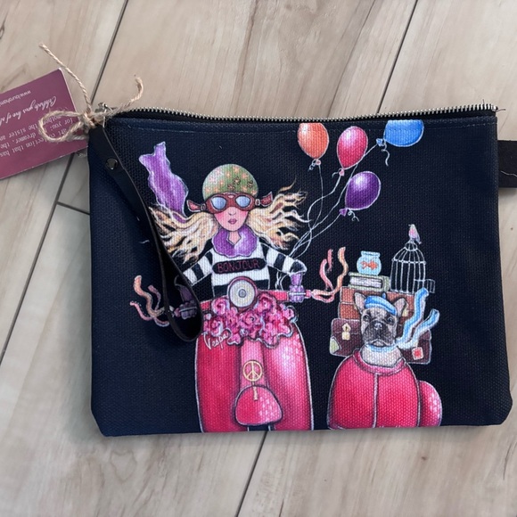 Laura Hamilton Colorful Graphic Cosmetic Bag - Picture 2 of 4